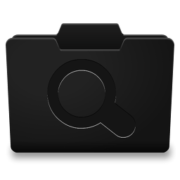 Black Searches Icon 256x256 png